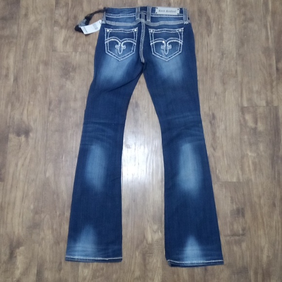 Rock Revival NWT Women's Jeans 26 Alanis Boot Cut Embellished Rhinestones - Picture 6 of 11